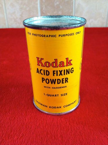 Kodak Acid fixer Fixing Powder 1 Quart size 8 1/2 Ounces Sealed Vintage Can