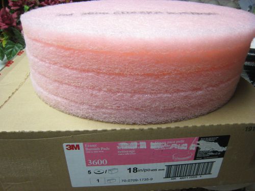 3m 3600 burnishing pad, 18 in, pink, pk 5 for sale