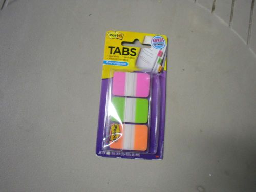 3m post-it tabs solid pink green orange 1&#034; - 12&#034; tabs per color 36 tabs 686-pgot for sale