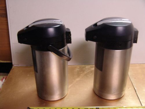 2 Coffee Tea Cream Pump Airpot Stainless steel Hot Cold Drink Beverage Dispenser