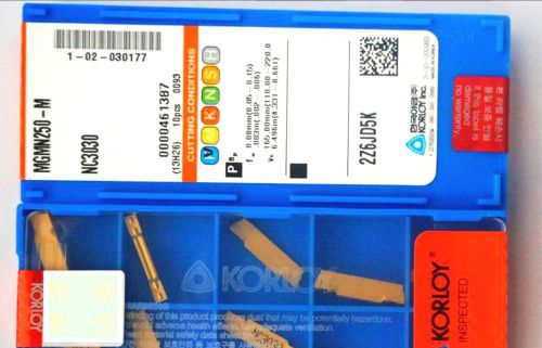 NEW in box Korloy  MGMN250-M NC3030 CNC  Carbide Inserts 10PCS/Box