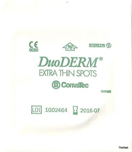 Lot (10) Pieces 1.75x1.5&#034; DuoDerm CGF Extra Thin ConvaTec #187932 Exp 09/2016