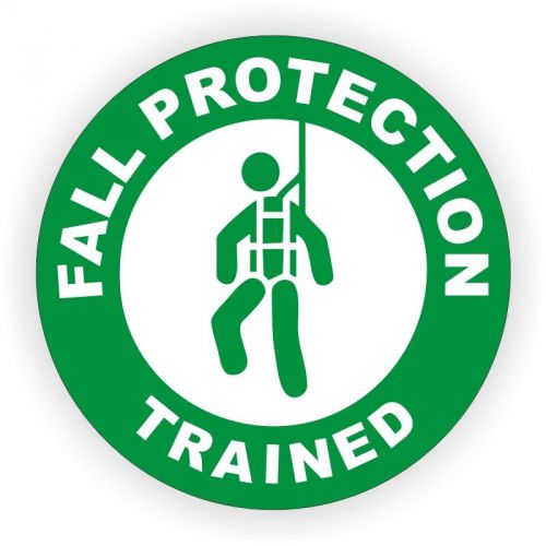 Fall Protection Trained Hard Hat Decal | Helmet Sticker Safety Harness Scaffold