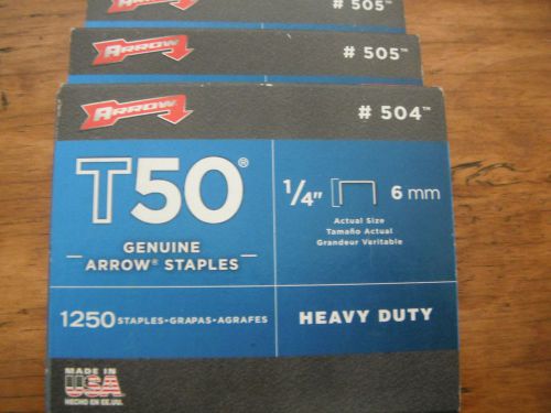 Arrow T50 1/4 &#034; Staples