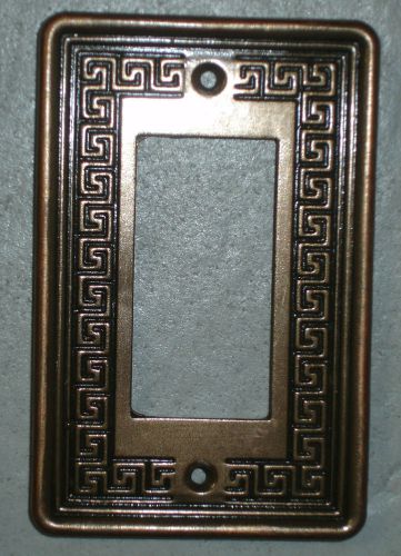Allen &amp; roth antique-gold greek key single (1) rocker wall plate for sale