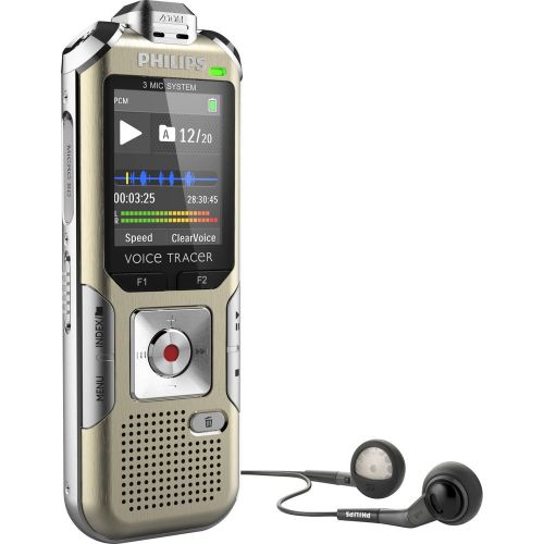 Philips voice tracer digital recorder music recording - 4 gb flash (dvt6500) for sale