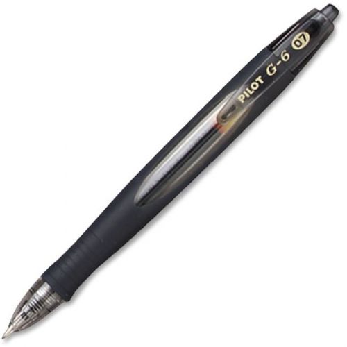 Pilot G6 Retractable Gel Pens - Fine Pen Point Type - Black Ink - (31401dz)