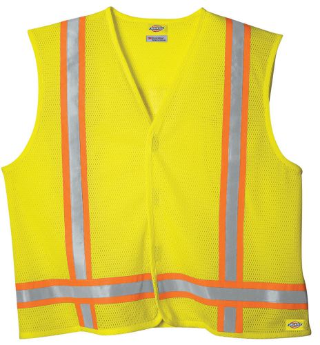 Dickies High Visibility Yellow ANSI Class 1 Tri-Color Safety Vest