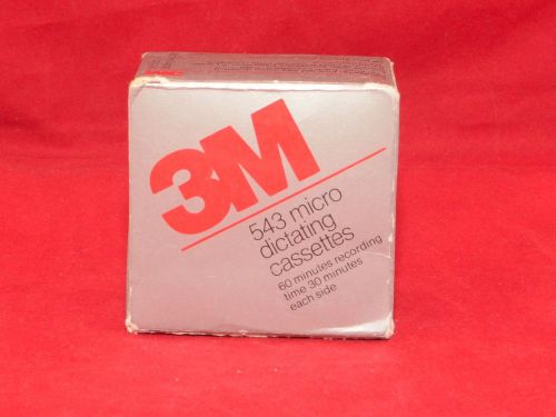 3M micro dictating cassettes 543, box of 5 NIB