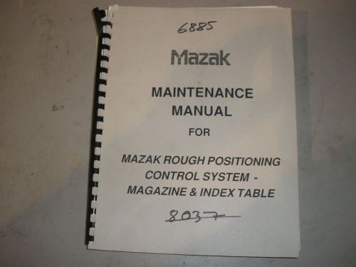 Mazak H-400 CNC Mill Maintance Manual