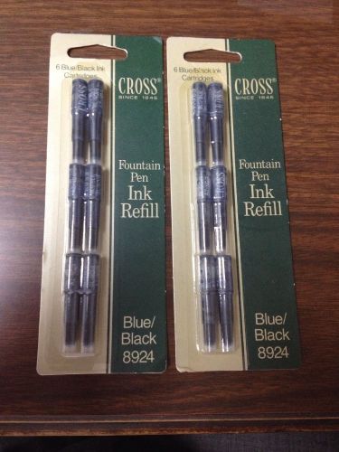 Cross Fountain Pen Ink Refill Lot 2 Pkgs  8924