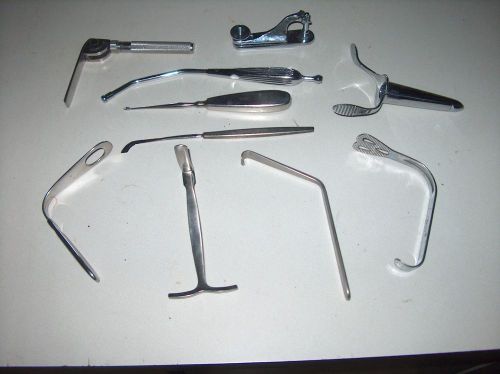 GROUPING OF TEN SURGICAL MEDICAL INSTRUMENTS SIGNED NEAR MINT TO UNUSED