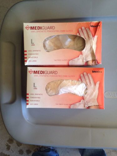 150 Medline Mediguard Synthetic Exam Gloves, Large #msv403