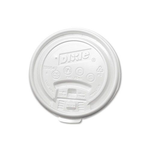 Dixie 8 oz Plastic Lid for Hot Drink Cup in White