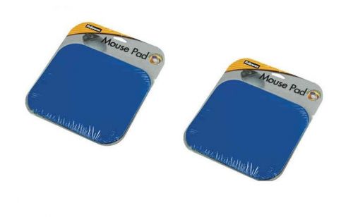 Fellowes Rubber Mouse Pad Blue FEL 58021 Fabric  Pack of 2 - Brand New Item
