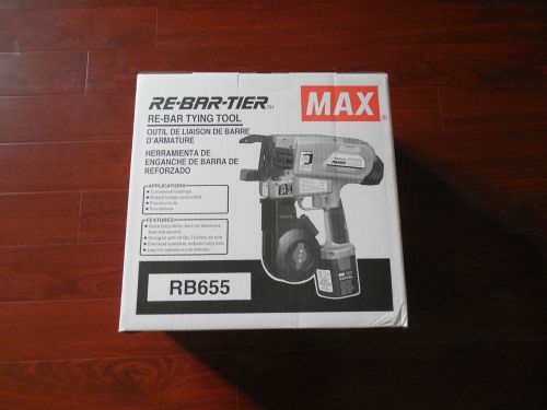 MAX RB655 RB 655  CORDLESS REBAR TIER RE-BAR TYING TOOL NEVER USED