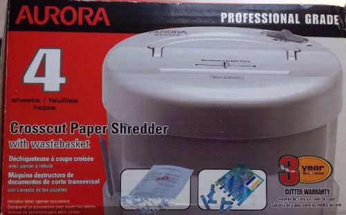 AS420C Aurora 4 Sheet Light Duty Cross-cut Desktop Shredder