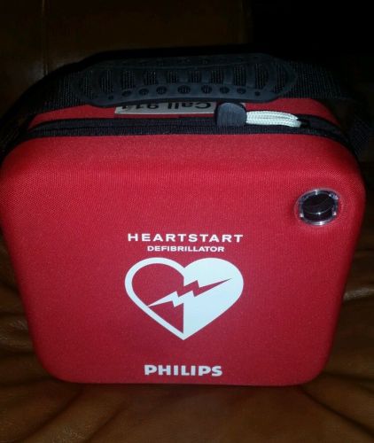 Philips heartstart heart start hs1 home onsite aed defibrillator w/case m5066a for sale