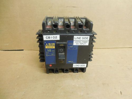 Mitsubishi no fuse breaker nf50-ss 10a 10 a amp 600vdc 4 pole  nf50ss for sale