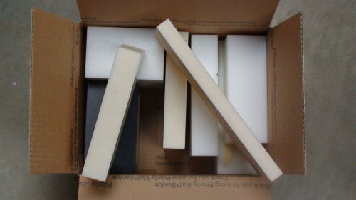 Lot of mixed cutoffs of acetal and nylon, thick gauges, great for machine shops! for sale