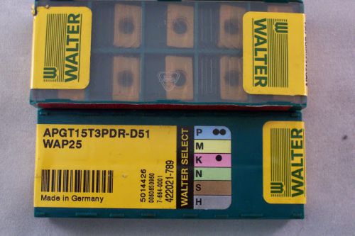 APGT 15T 3PDR-D51 WAP25 WALTER Carbide  Inserts (10pcs) New&amp;Original