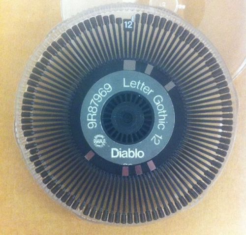 Diablo Print Wheel Letter Gothic 12 # 9R87969 - Xerox Daisy Compatible - In Case