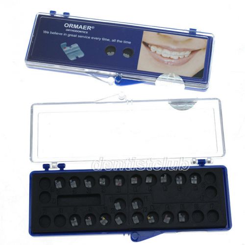 60 pcs ORMAER Dental Orthodontic Bracket Ceramic 5*5 Slot Roth 0.018 3 4 5 hooks
