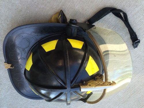 Morning pride ben franklin  fdny style fire helmet - w/eagle and face shield for sale
