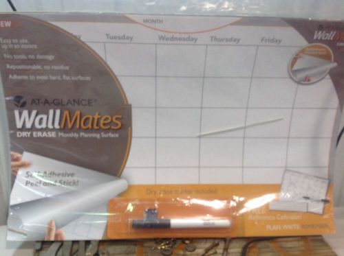 WallMates Self-Adhesive Dry-Erase Monthly Planning Surface White Board, 1&#039;6&#034; H x