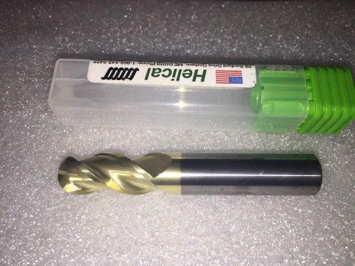 Brand New 1/2 Solid Carbide Ball End Mill Helical LOC1.000 OAL 3.000 3FL