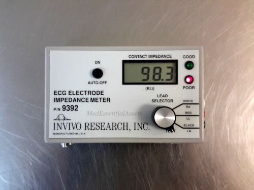 Invivo ECG Electrode Impedance Meter 9392 Cardiology Lab Diagnostic