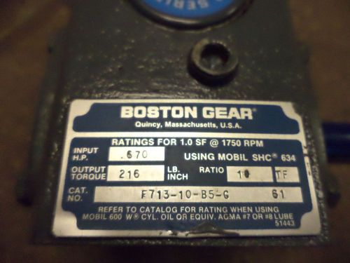 BOSTON GEAR REDUCER SERIES 700 F71310B5G61   New old Stock. Mounting hardware in
