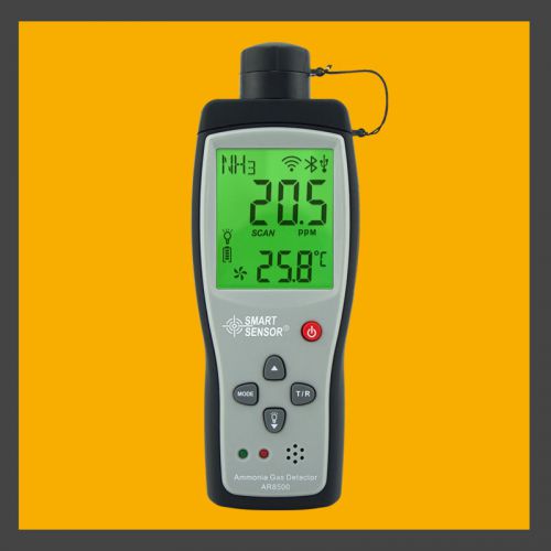 Ammonia Gas NH3 Detector Meter Tester 0-100PPM Sound Light Alarm Li-battery 8500