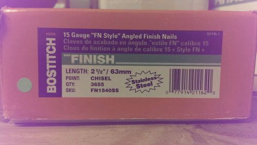 Bostitch FN1540SS  2-1/2&#034; Stainless Steel 15GA &#034;FN&#034; Style Angled Finish Nails