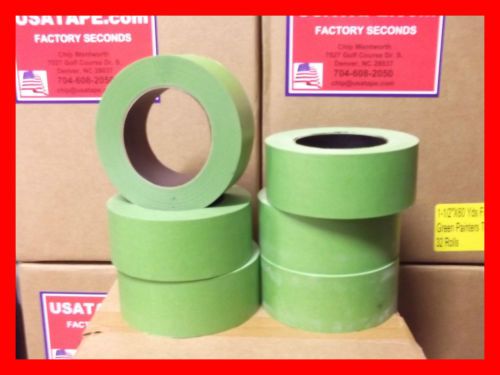 24 Rolls 2&#034;X 60 Green Painters Masking Tape QUICK SHIP. USA Made. BLEMS