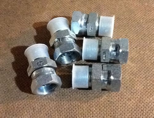 1404-6-6  3/8&#034; npt male x 3/8&#034; npt female swivel adaptor fitting (5 pcs) for sale