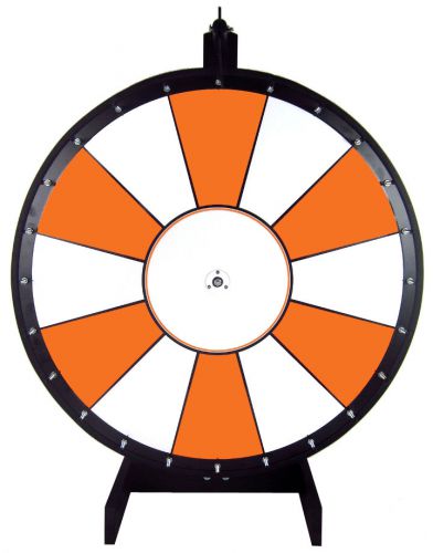 36 Inch Orange and White Portable Dry Erase Spinning Prize Wheel