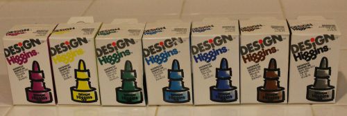 NEW - Higgins Waterproof Drawing Inks Studio Set 44501 - 7 Colors -
