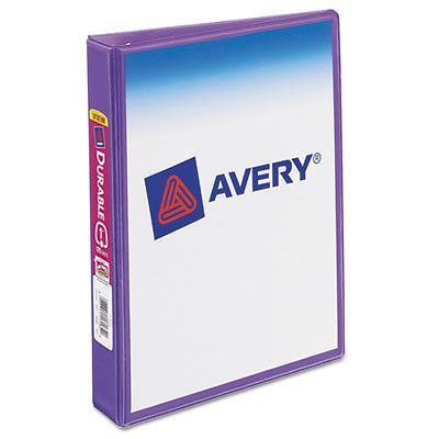 Durable View Binder with Round Rings, 5 1/2 x 8 1/2, 1&#034;, Purple 17164
