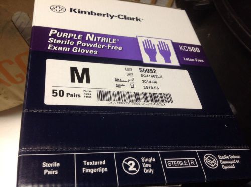 2Kimberly-Clark KC500 Purple Nitrile Exam Gloves Size-Medium (50 Gloves)
