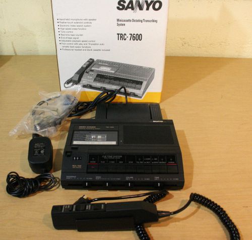 Sanyo TRC-7600 Dictating/Transcribing System,Cassette Dictation Machine,Player