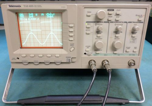 Tektronix tas 455 analog oscilloscope 60 mhz 2 channel - tested  tas455 for sale