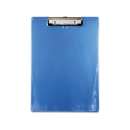 Saunders plastic clipboard 1&#034; capac. 8-1/2x12 ice blue for sale