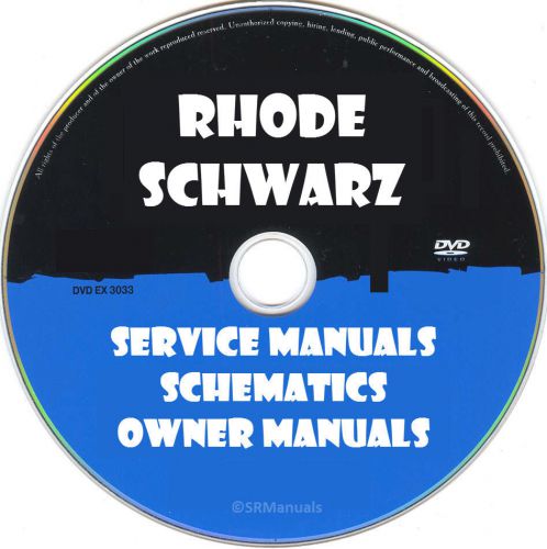 Rohde &amp; Schwarz Repair Service Manuals &amp; Schematics PDFs manuals on DVD Huge Set