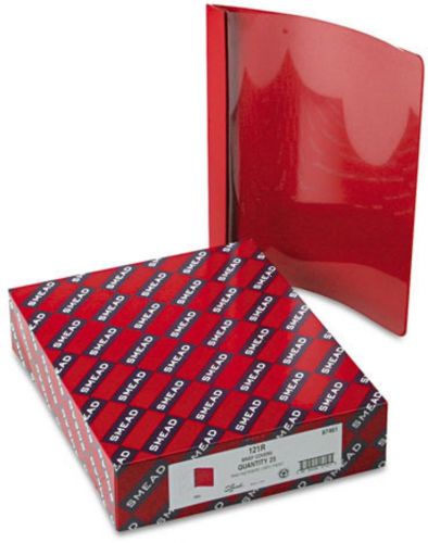 TEN INDIVIDUAL Smead 87461 Brief / Report Covers,  Red back w/ clear poly cover