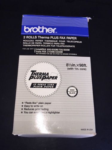 Brother Therma Plus Fax Paper - 2 roll box Please Read...