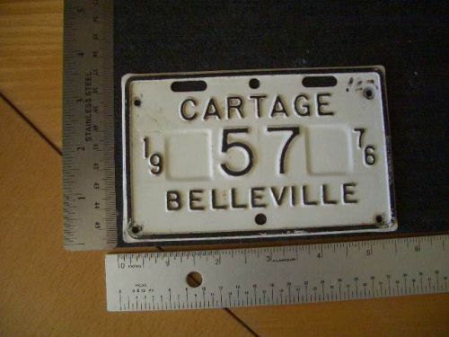 LICENSE PLATE TAXI BELLEVILLE motorcycle bike bicycle canada canadian european