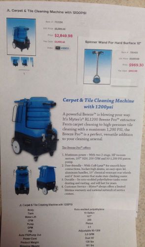 Mytee RL1200 Breeze Pro Carpet and tile Cleaning Machine With 12&#034; Spinner Wand
