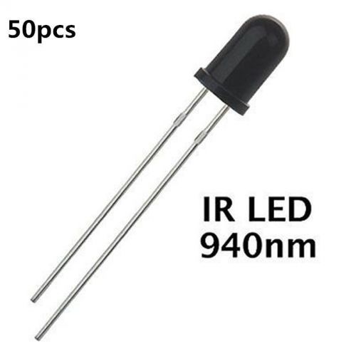 50Pcs 3mm 940nm IR infrared Receiving LED Lamp Diode
