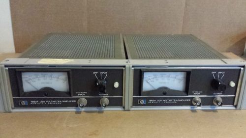 Lot of 2 HP 7653A Log Voltmeter / Amplifier Controls